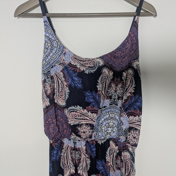 Vero Moda Sleeveless Geometric Maxi Dress Colorful Blue Bohemian Size M - Picture 2 of 7